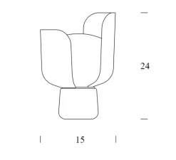 Lampe à poser, Blom, jaune, Ø15cm, H24cm - Fontana Arte