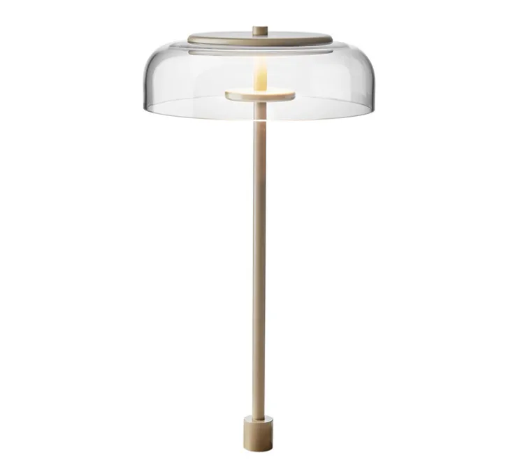 Lampe à poser, Blossi in-set, laiton, transparent, LED, dim, 2700K, 460 lm, Ø23cm, H42,6cm - Nuura