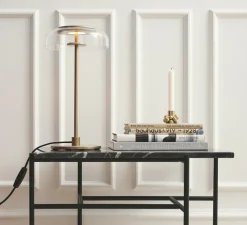 Lampe à poser, Blossi, or, transparent, Ø23cm, H44cm - Nuura