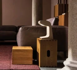 Lampe*Nemo Lighting Lampe à poser, Borne Mini, LED, 3000K, 1920lm, L30cm, H31cm - béton