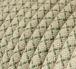 Lampe*Creative Cables Lampe à poser, Bottiglia, abat-jour Athena, , Ø24cm, H44cm - vert, blanc