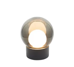 Lampe*Pulpo Lampe à poser, Boule Small, , 2700K, 806lm, H35,5cm - verre fumé, gris