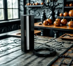 Lampe à poser, Brooke, noir, L14cm, H31cm - Zangra