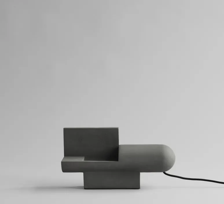 Lampe*101 Copenhagen Lampe à poser, Brutalist, , L40cm, H21cm - gris