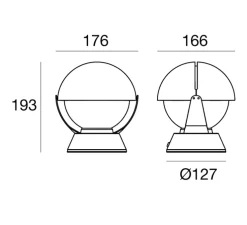 Lampe à poser, Buonanotte, jaune, Ø17,6cm, H19,3cm - Stilnovo