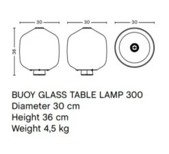 Lampe*HAY Lampe à poser, Buoy 300, , Ø30cm, H36cm - blanc