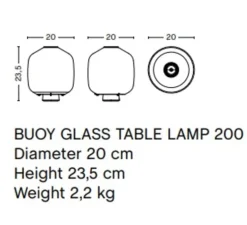 Lampe à poser, Buoy 200, blanc, Ø20cm, H23,5cm - HAY
