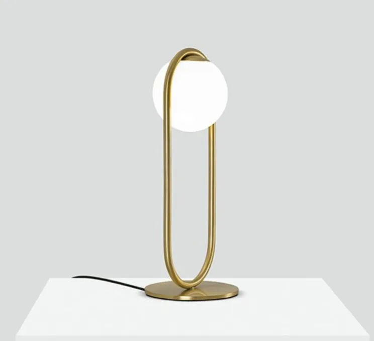 Lampe à poser, C Ball T, laiton, Ø19cm, H50cm - B-Lux
