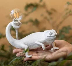 Enfants|Lampe*Seletti Lampe à poser caméléon, Chameleon Lamp Still, , L17cm, H14cm - blanc