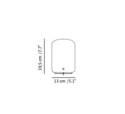 Lampe à poser, Capsule, laiton, albâtre, LED, dim, 2700-1800K, 500 lm, Ø13cm, H19,5cm - Carpyen