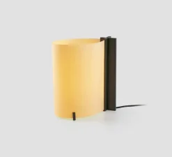 Lampe*Faro Lampe à poser, Cata, frȇne noir, LED, 2200K, 80 lm, L13,5cm, H25cm - frȇne noir