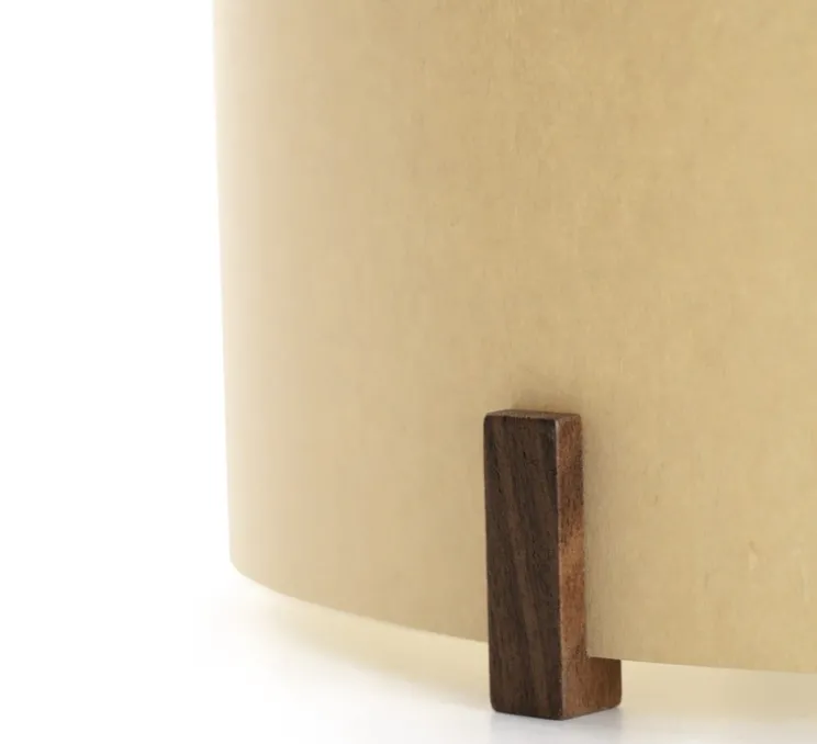 Lampe à poser, Cata, noyer, LED, 2200K, 80 lm, L13,5cm, H25cm - Faro