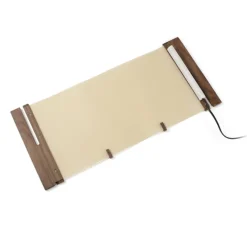 Lampe à poser, Cata, noyer, LED, 2200K, 80 lm, L13,5cm, H25cm - Faro