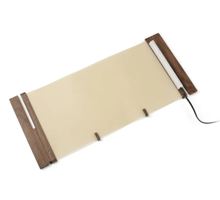 Lampe à poser, Cata, noyer, LED, 2200K, 80 lm, L13,5cm, H25cm - Faro