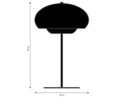 Lampe*Frandsen Lampe à poser, Champ, , Ø30cm, H50cm - vert mat