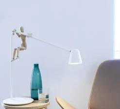 Lampe à poser, Chaplin, blanc, L60cm - Formagenda