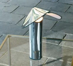 Lampe*Flos Lampe à poser, Chiara, , L28cm, H41cm - aluminium et blanc, bordure anthracite