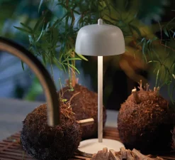 Lampe à poser, Circe, blanc, IP65, LED, dim, 2200-3000K, 214 - 224 lm, Ø11cm, H30cm - Zafferano