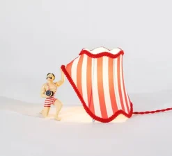 Enfants|Lampe*Seletti Lampe à poser, Circus Bruno, , blanc, Ø25cm, H18,7cm - rouge