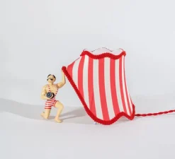 Enfants|Lampe*Seletti Lampe à poser, Circus Bruno, , blanc, Ø25cm, H18,7cm - rouge