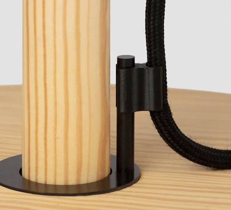 Lampe*Luxcambra Lampe à poser, Clasica S, , Ø55cm, H63cm - pin teinté noir