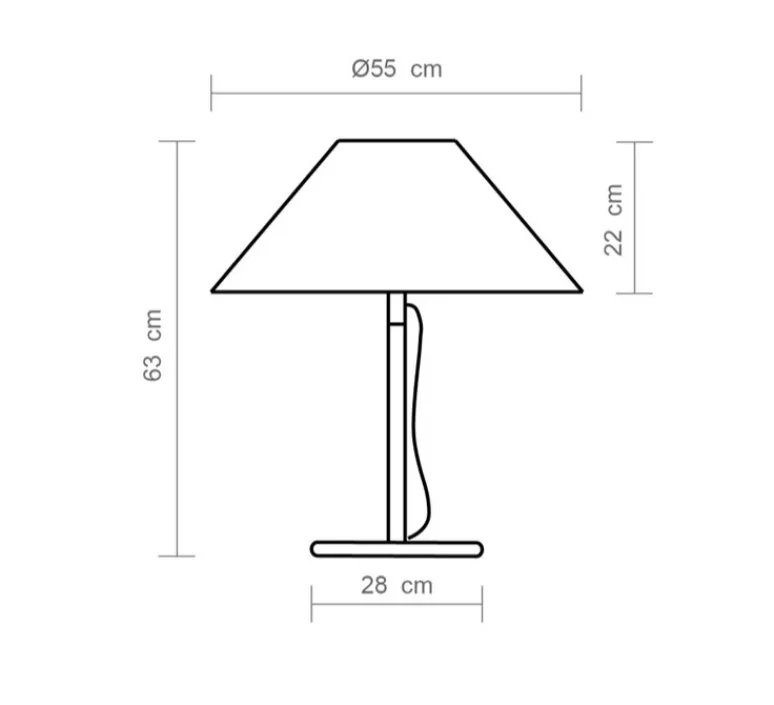 Lampe*Luxcambra Lampe à poser, Clasica S, , Ø55cm, H63cm - pin teinté noir