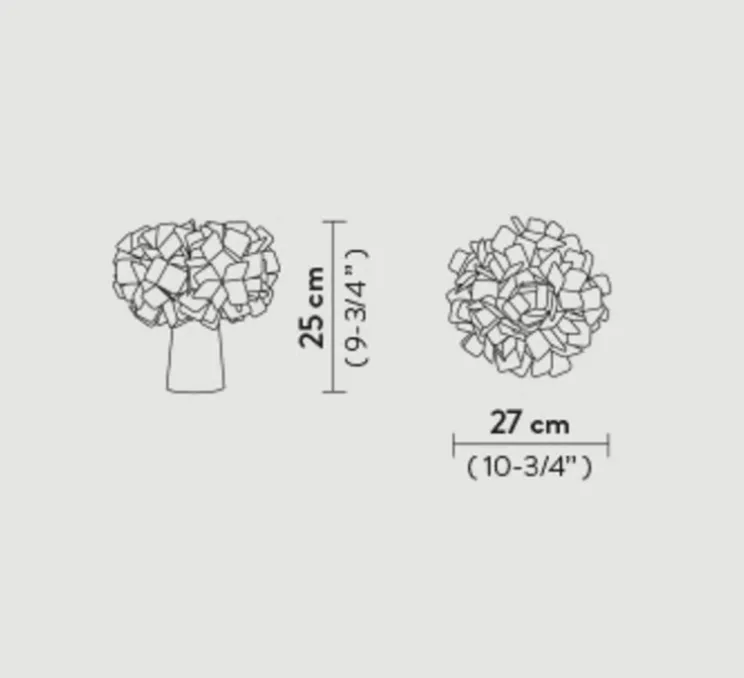 Lampe à poser, Clizia, fumé, Ø27cm, H25cm - Slamp