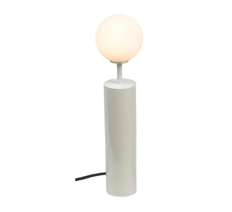 Lampe*CVL Lampe à poser, Co large, , Ø8cm, H53,5cm - blanc brillant