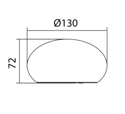 Lampe*MDC Lampe à poser, Codul, , IP44, LED, dim, 3000K, 200 lm, Ø13cm, H7,2cm - blanc