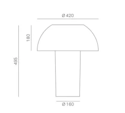 Lampe à poser, Colette 50, blanc, Ø42cm, H49,5cm - Pedrali