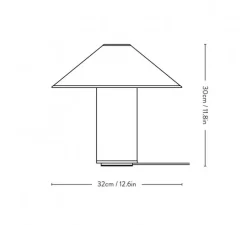 Lampe à poser, Colette ATD6, blanc et merlot, Ø32cm, H30cm - Andtradition