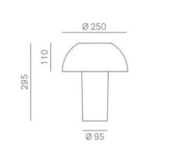 Lampe à poser, Colette, blanc, 2500K, Ø25cm, H29,5cm - Pedrali