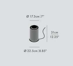 Lampe*A-N-D Lampe à poser, Column 175, , LED, dim, 1800-3000K, 711 lm, Ø17,5cm, H31cm - carbone