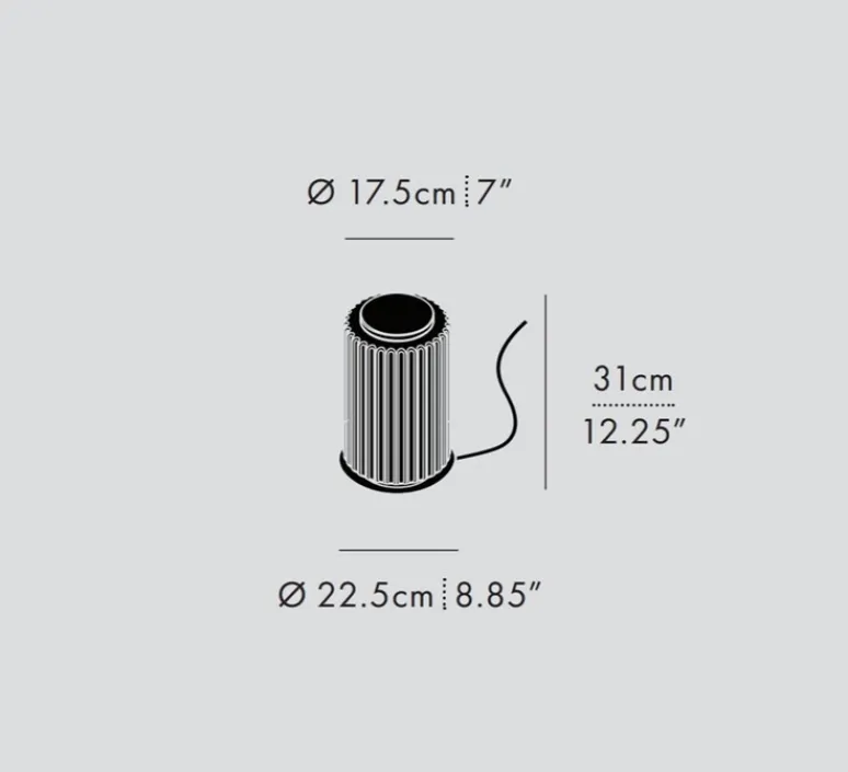 Lampe*A-N-D Lampe à poser, Column 175, , LED, dim, 1800-3000K, 711 lm, Ø17,5cm, H31cm - carbone