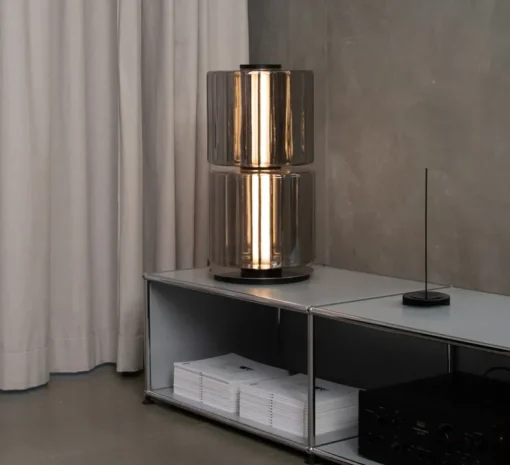 Lampe à poser, Column 300, carbone, LED, dim, 1800-3000K, 1422 lm, Ø27,5cm, H60cm - A-N-D