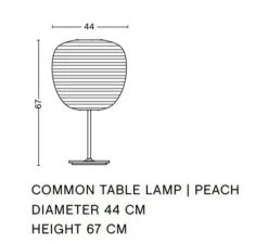 Lampe*HAY Lampe à poser, Common Lamp base peach, blanc & noir, Ø44cm, H67cm - blanc & noir