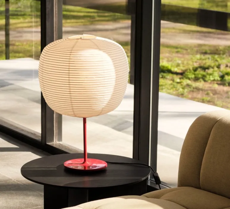 Lampe*HAY Lampe à poser, Common Lamp base peach, , Ø44cm, H67cm - blanc, rouge