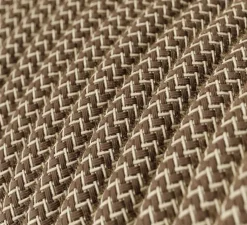 Lampe à poser, Coppa, abat-jour Athena, terracotta, blanc, Ø24cm, H29cm - Creative Cables