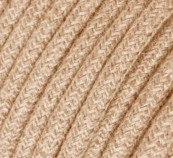 Lampe*Creative Cables Lampe à poser, Coppa, abat-jour Athena, , Ø24cm, H29cm - blanc brillant, jute