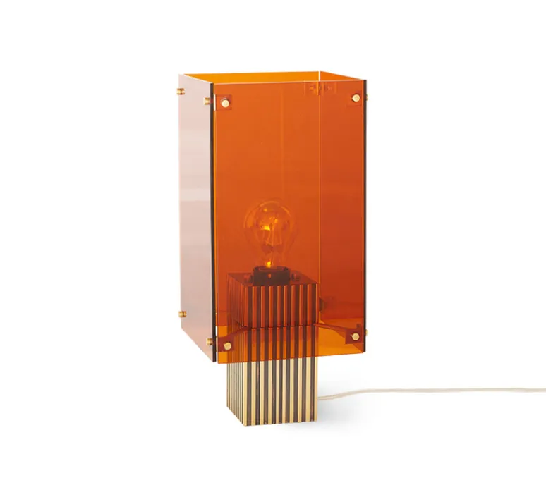 Lampe*HKLIVING Lampe à poser, Corner, , Ø16cm, H35,5cm - HK Living laiton, marron