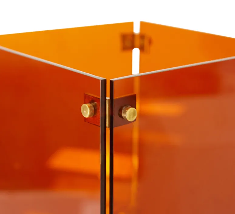 Lampe*HKLIVING Lampe à poser, Corner, , Ø16cm, H35,5cm - HK Living laiton, marron