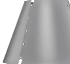 Lampe*Luceplan Lampe à poser, Costanzina, abat-jour gris béton, pied aluminium, Ø26cm, H51cm - gris béton, aluminium