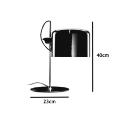 Lampe à poser, Coupé, noir, H40cm - Oluce