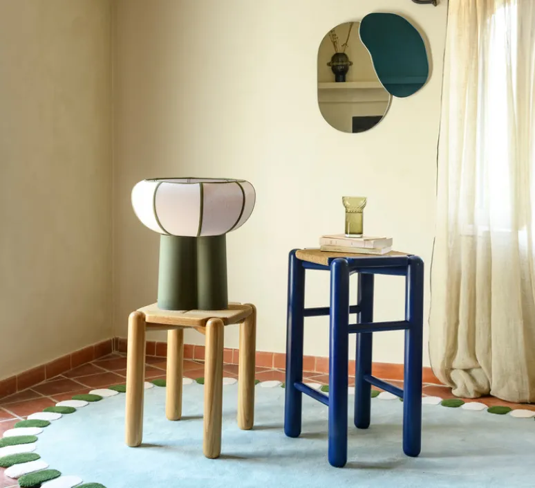 Lampe*Margaux Keller Collections Lampe à poser, Couqueto, , Ø45cm, H44,5cm - vert romarin