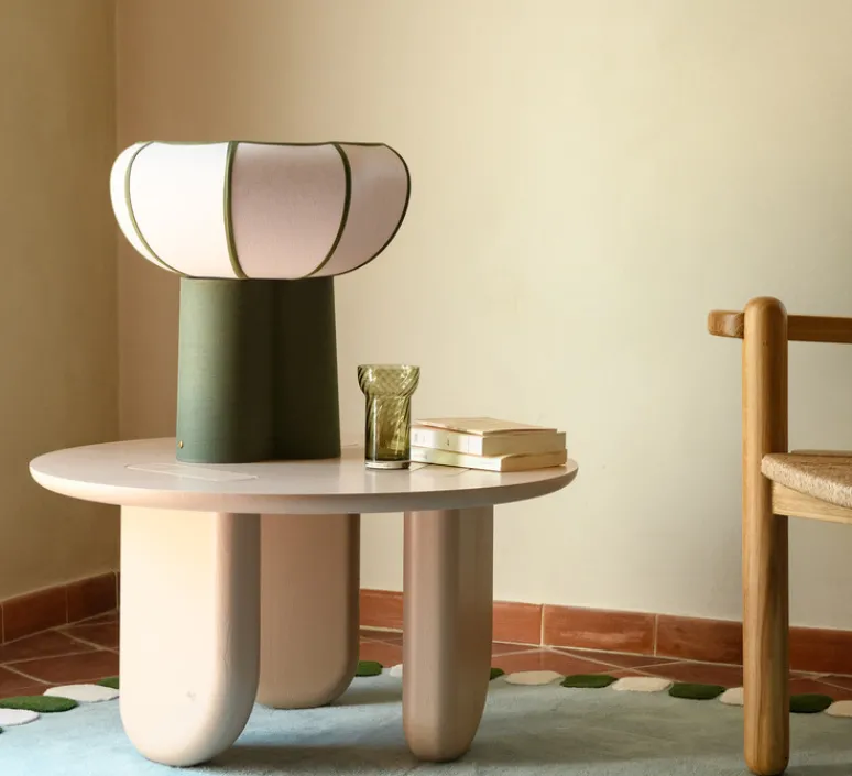 Lampe*Margaux Keller Collections Lampe à poser, Couqueto, , Ø45cm, H44,5cm - vert romarin