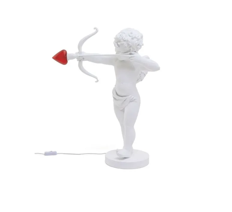 Lampe*Seletti Lampe à poser, Cupid , , L53cm, H63cm - blanc
