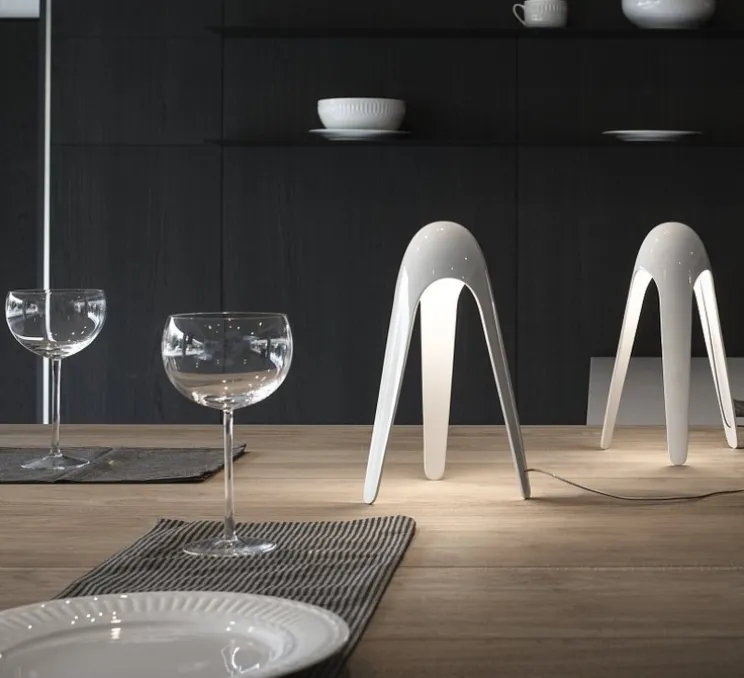 Lampe à poser, Cyborg, blanc, H31cm - Martinelli-Luce