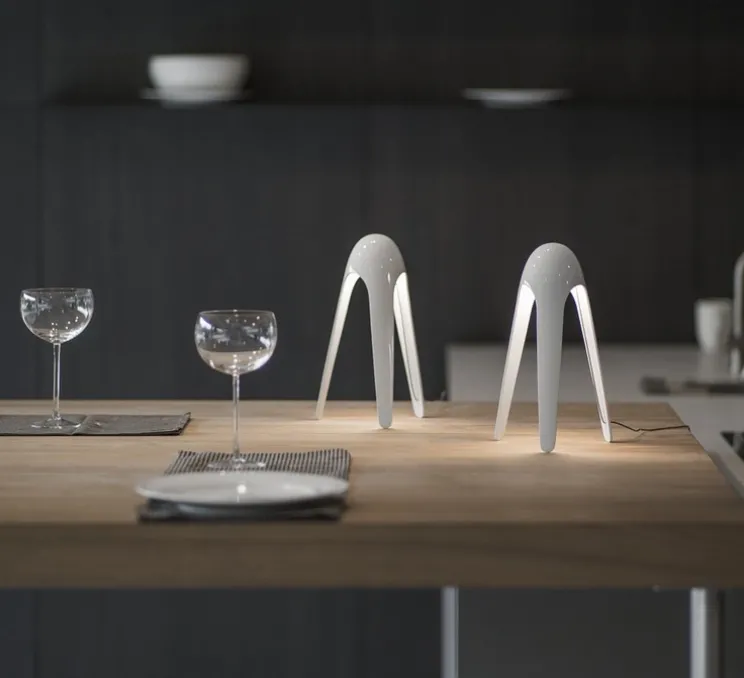 Lampe à poser, Cyborg, blanc, H31cm - Martinelli-Luce