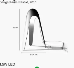 Lampe à poser, Cyborg, blanc, H31cm - Martinelli-Luce