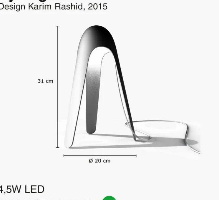 Lampe à poser, Cyborg, blanc, H31cm - Martinelli-Luce